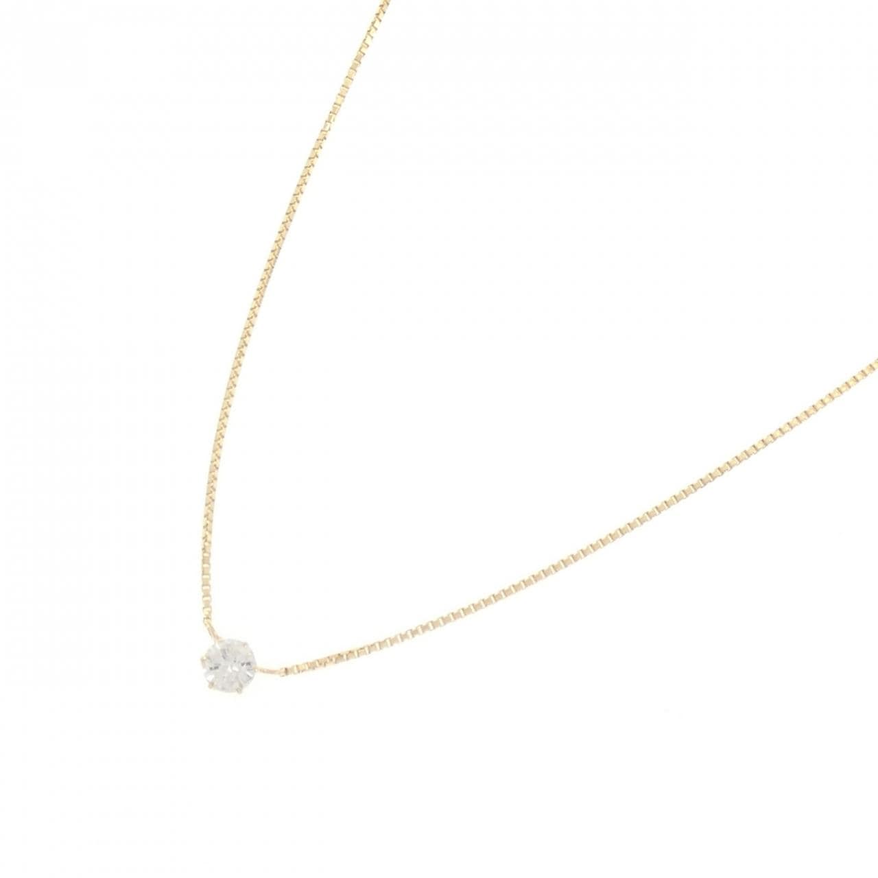 K18YG ソリティア ダイヤモンド ネックレス 0.23CT
