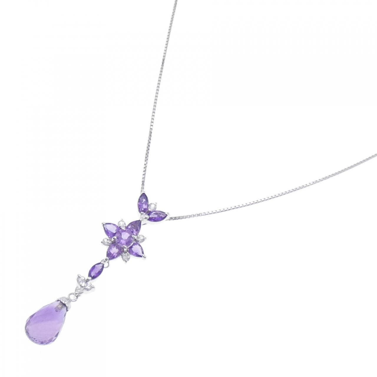 K14WG紫水晶项链