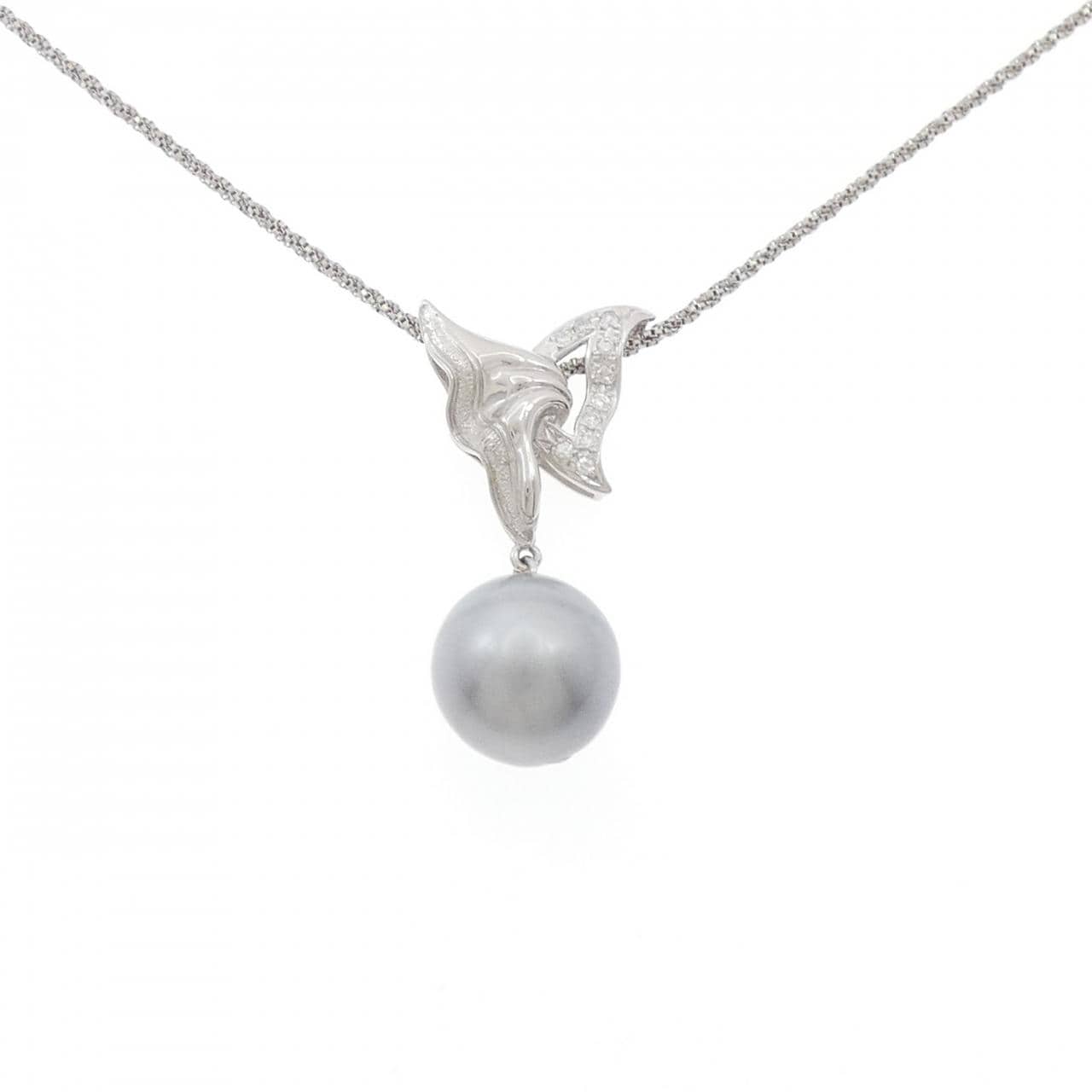 PT900/PT850 Black Pearl Necklace 13mm