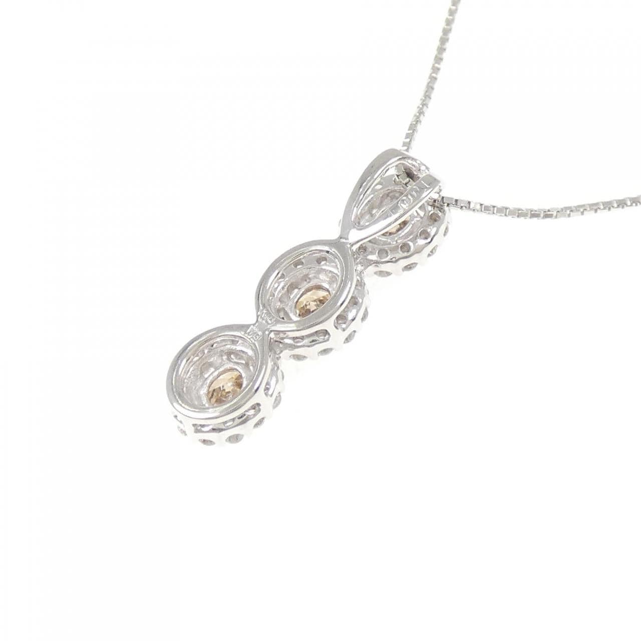 K18WG ダイヤモンド ネックレス 1.00CT