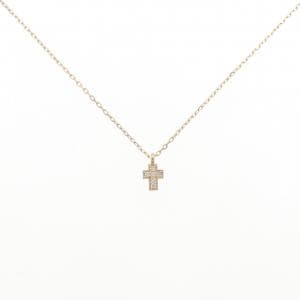 K18YG クロス ダイヤモンド ネックレス 0.03CT