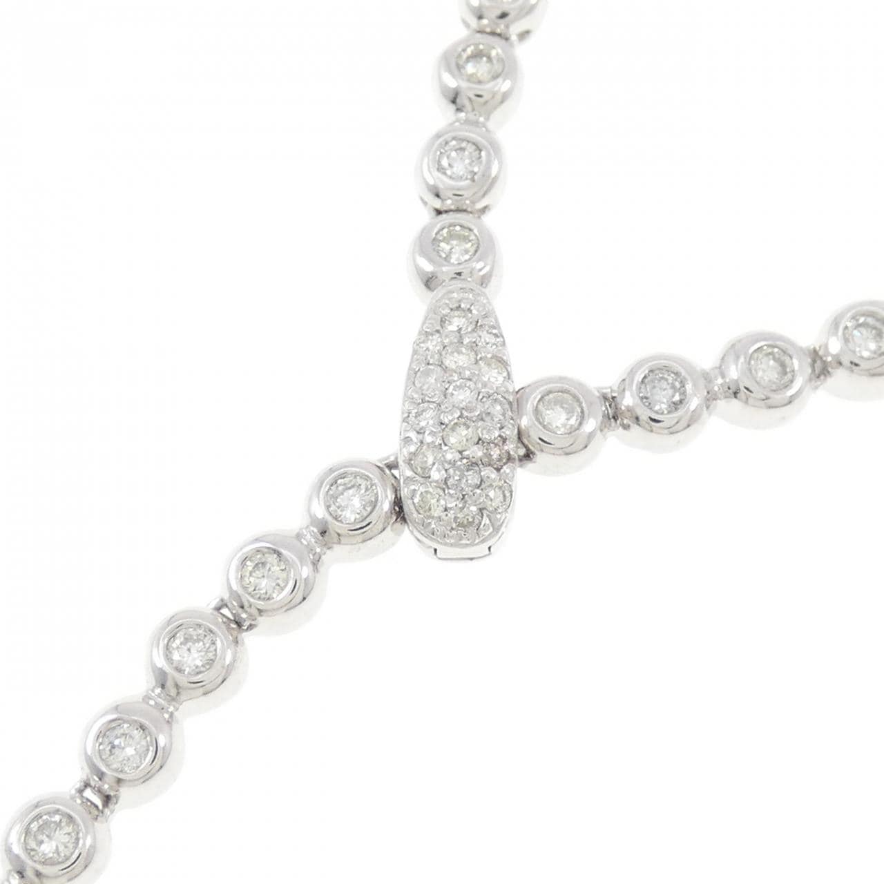 K18WG ダイヤモンド ネックレス 3.00CT