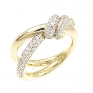 ティファニー ノット ダブル ロウ リング 0.31CT