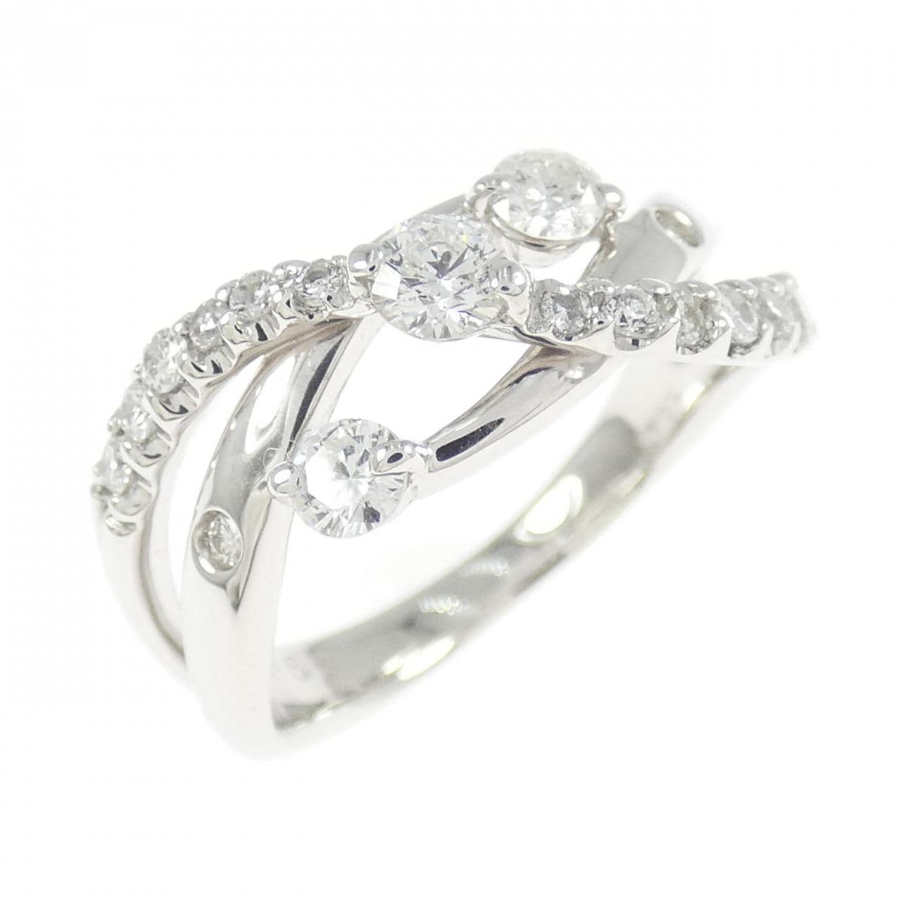 K18WG ダイヤモンド リング 0.58CT