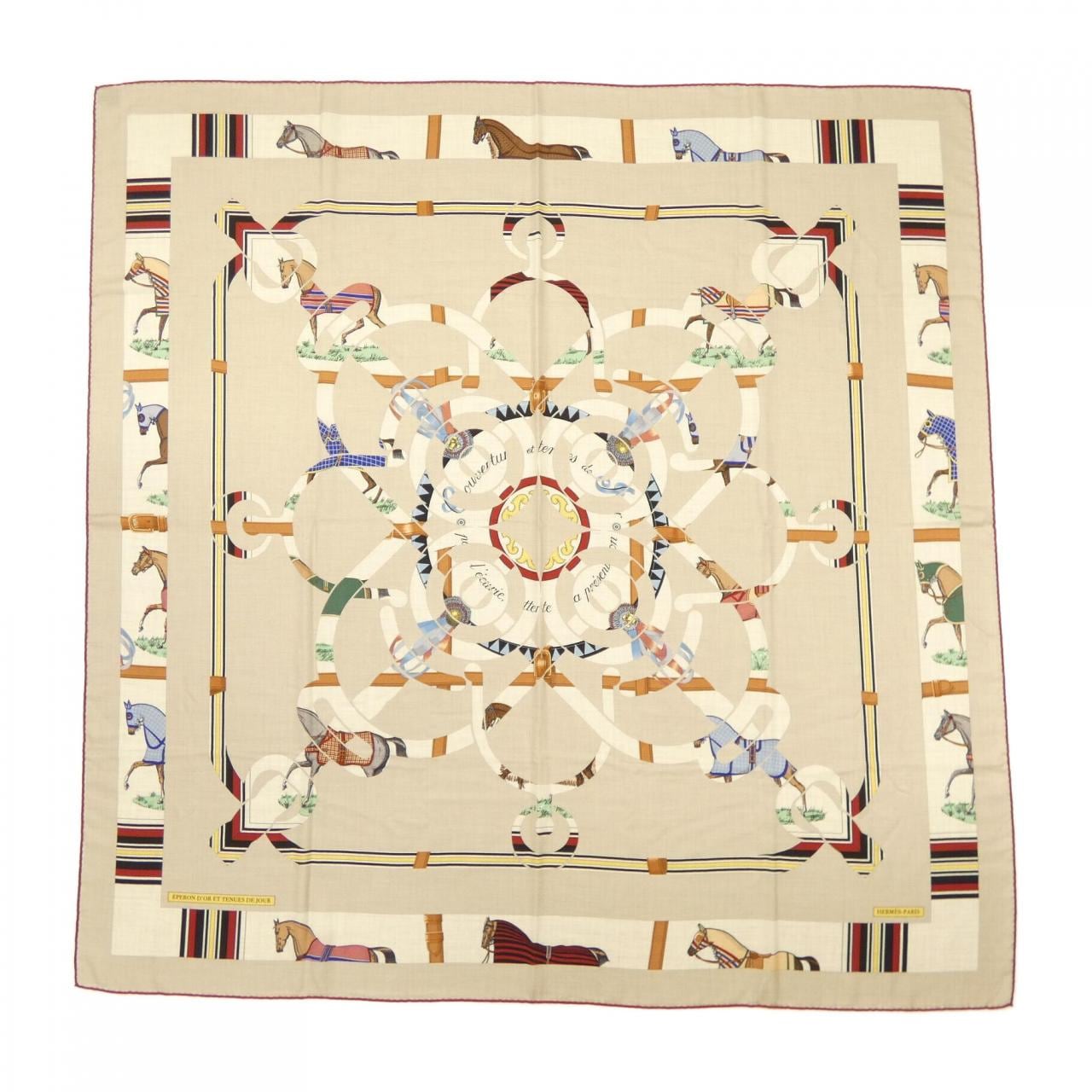 エルメス HERMES EPERON D'OR ET TENUES　DE JOUR H244216S カレジェアン140 ショール