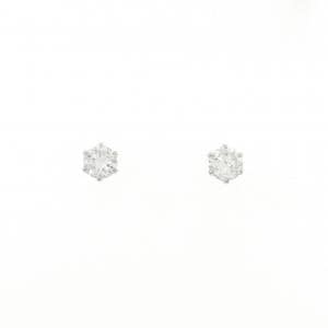 PT900 ソリティア ダイヤモンド ピアス 0.50CT
