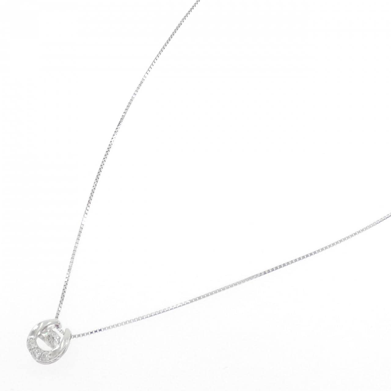 K18WG ダイヤモンド ネックレス 0.12CT