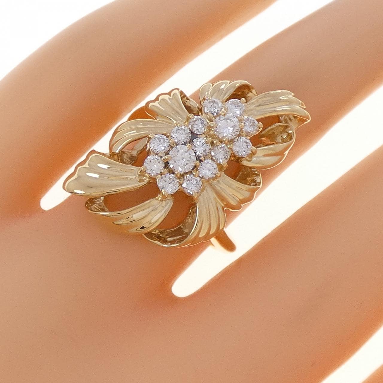 K18YG ダイヤモンド リング 0.61CT