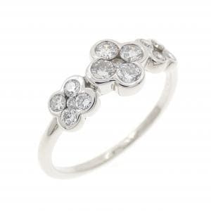 PT900 フラワー ダイヤモンド リング 0.45CT