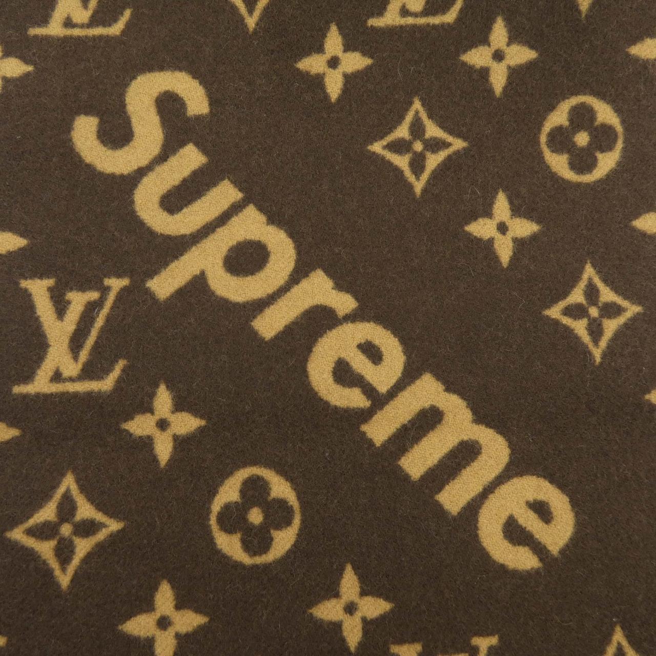 ルイヴィトン LOUIS VUITTON モノグラム マフラー MP1891 SUPREME MUFFLER