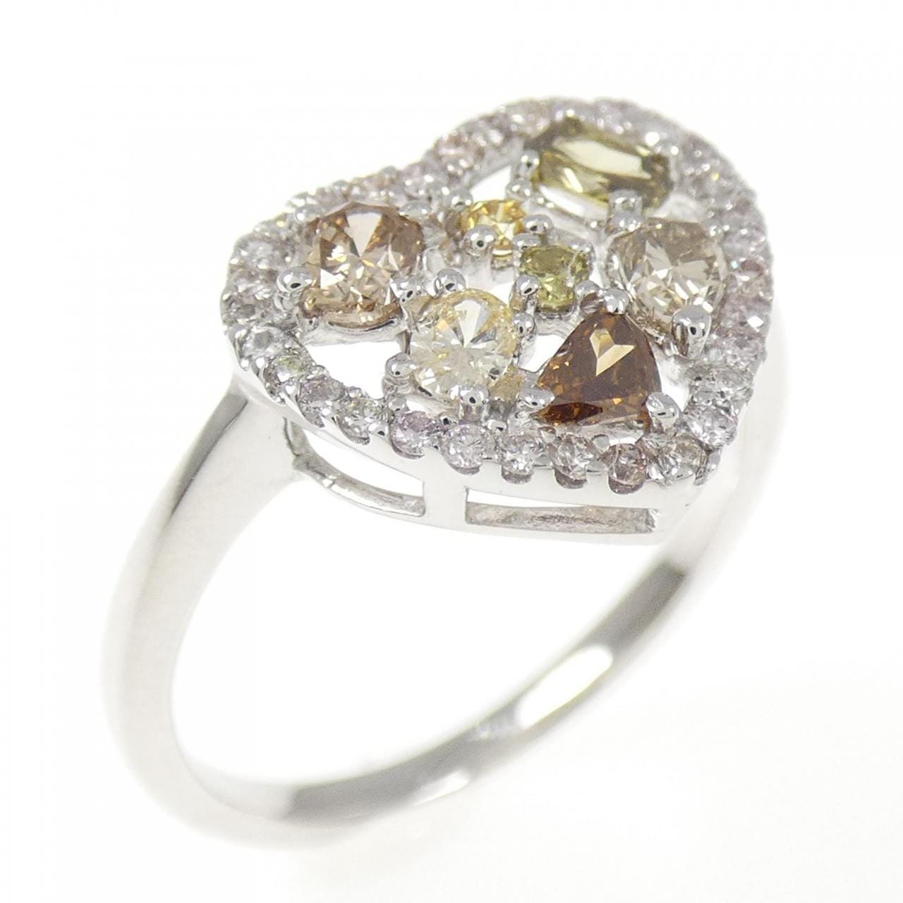 750WG ハート ダイヤモンド リング 0.52CT