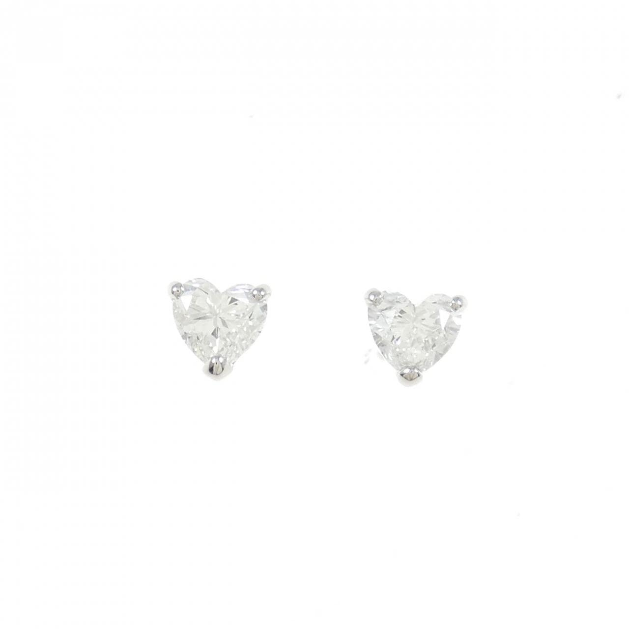 [Remake] PT/ST Diamond Earrings 0.431CT 0.446CT GH SI1 Heart Shape