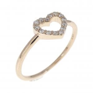 K18PG ハート ダイヤモンド リング 0.10CT