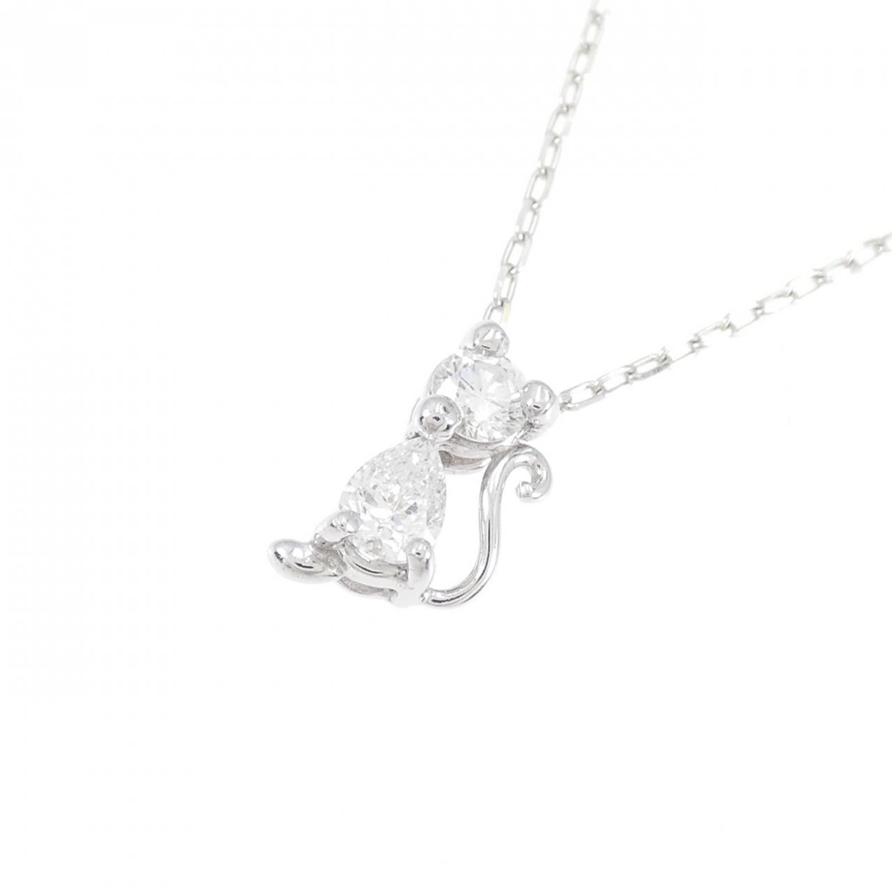 K18WG ダイヤモンド ネックレス 0.31CT