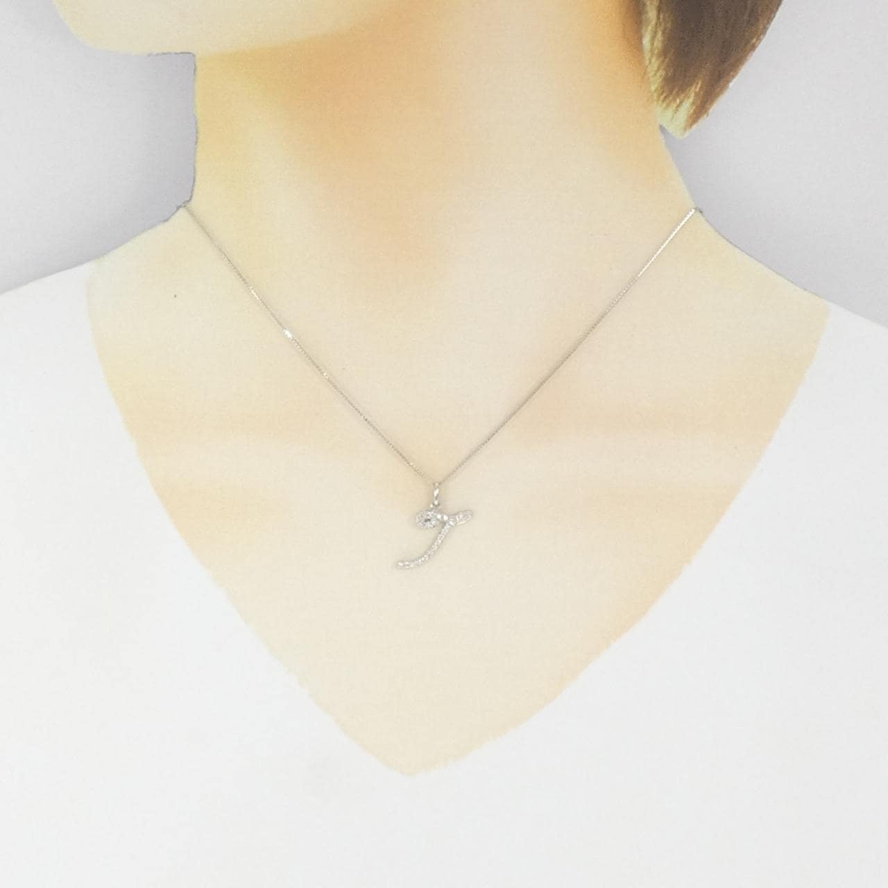 PT900/PT850 ダイヤモンド ネックレス 0.17CT