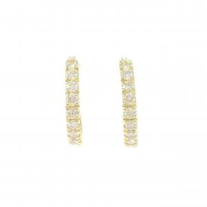 K18YG ダイヤモンド フープ ピアス 0.50CT