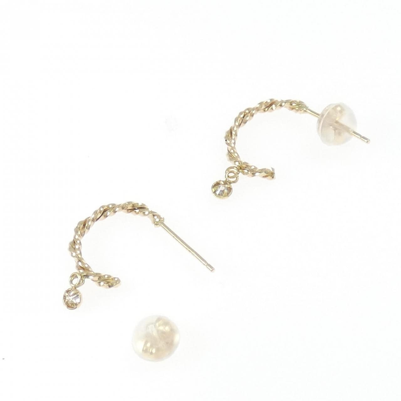 K10YG ダイヤモンド ピアス 0.06CT