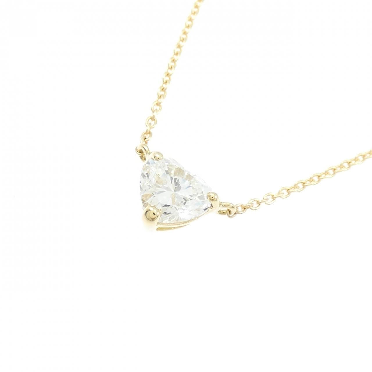 【リメイク】K18YG ダイヤモンド ネックレス 0.556CT H SI2 ハートシェイプ