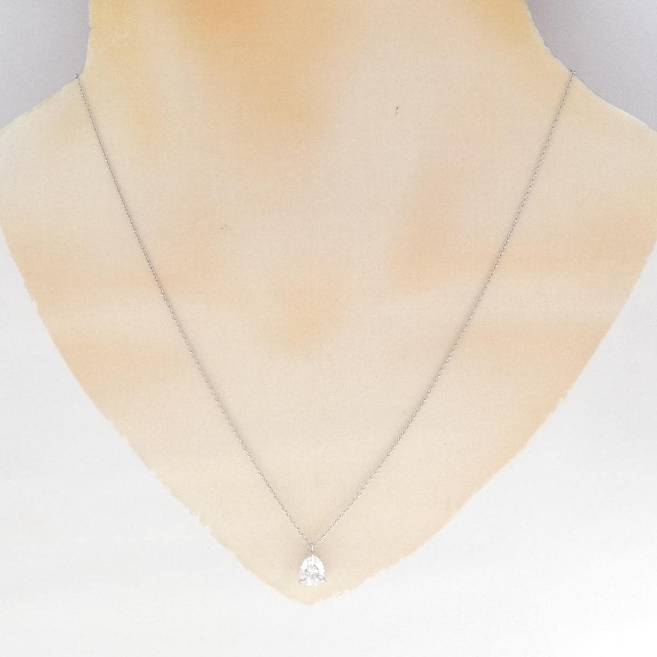 【再加工款】PT900/PT850鑽石項鍊 1.011克拉 F色 SI1淨度 梨形