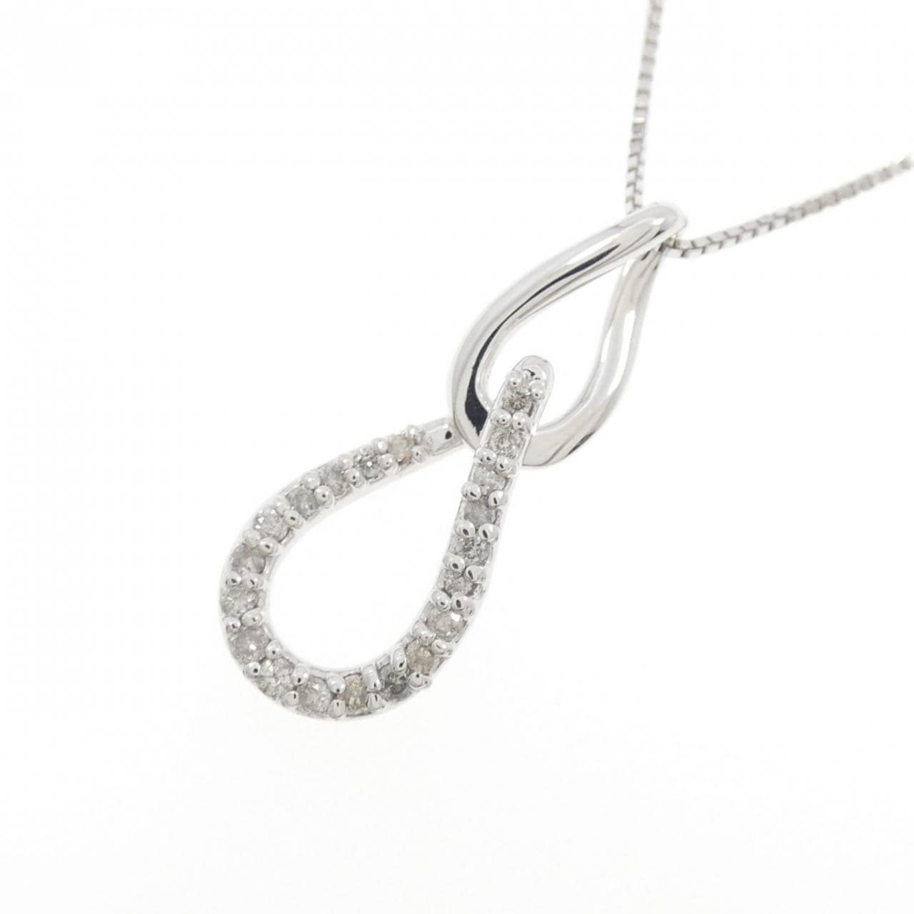 K10WG ダイヤモンド ネックレス 0.10CT