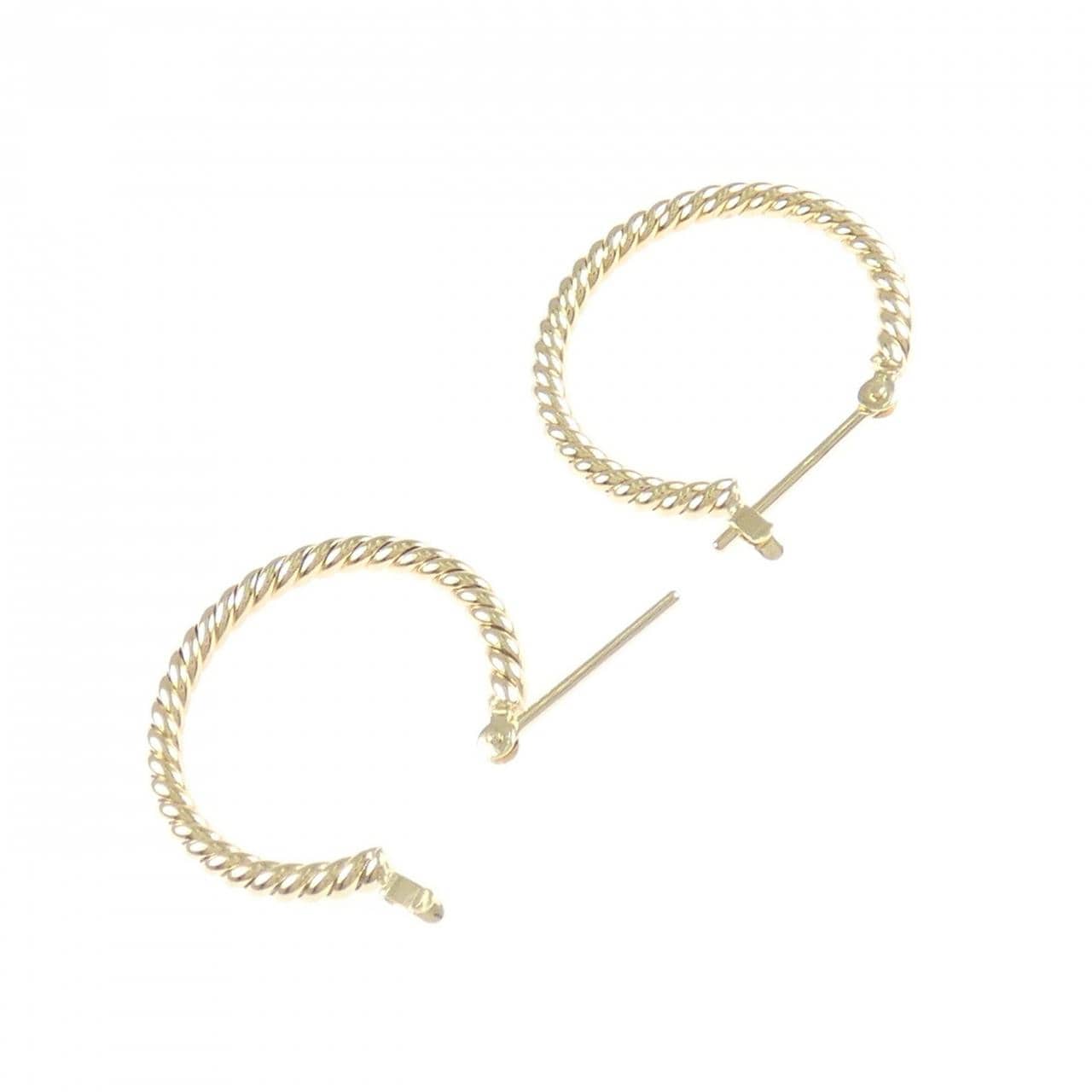 K18YG フープ ピアス