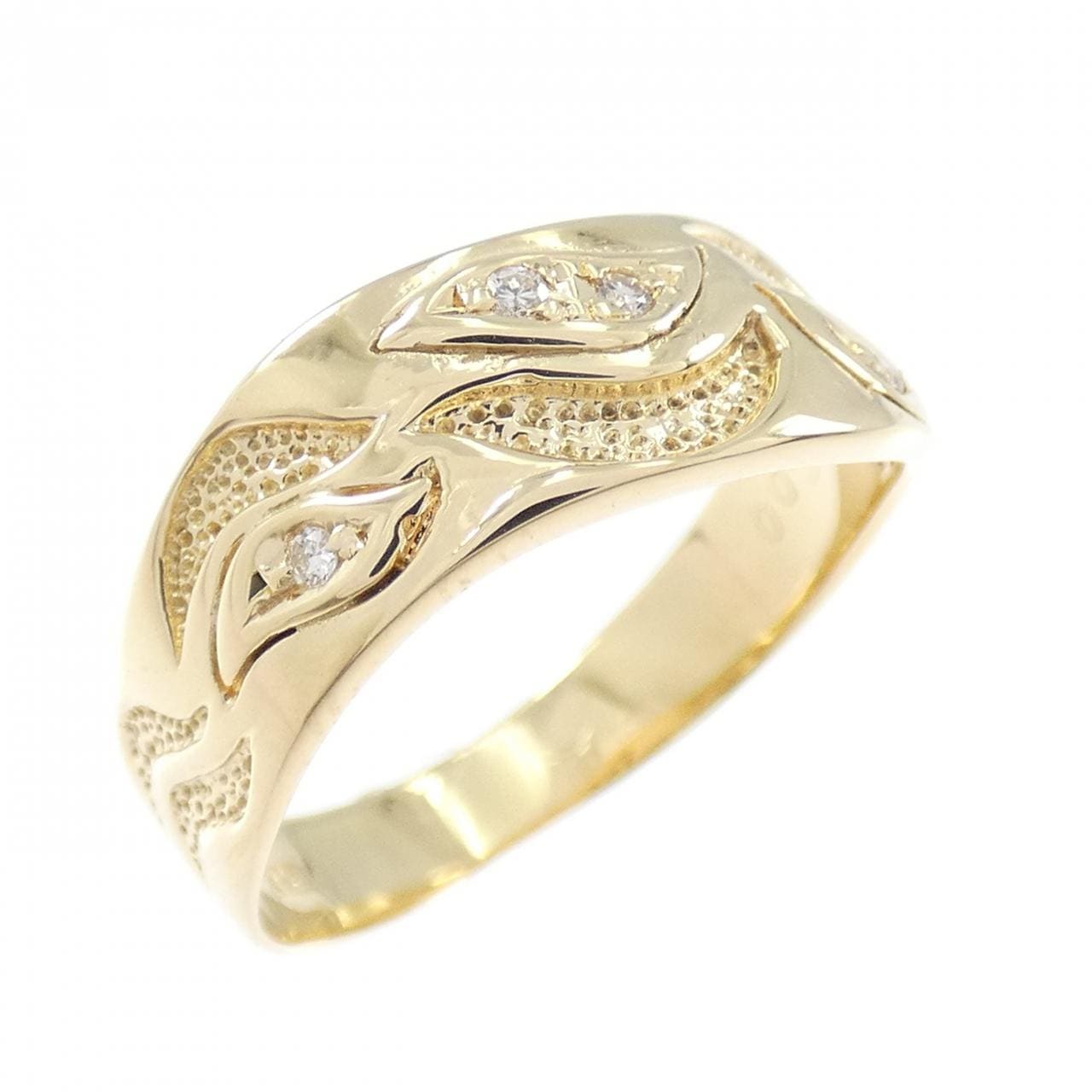 K18YG ダイヤモンド リング 0.03CT