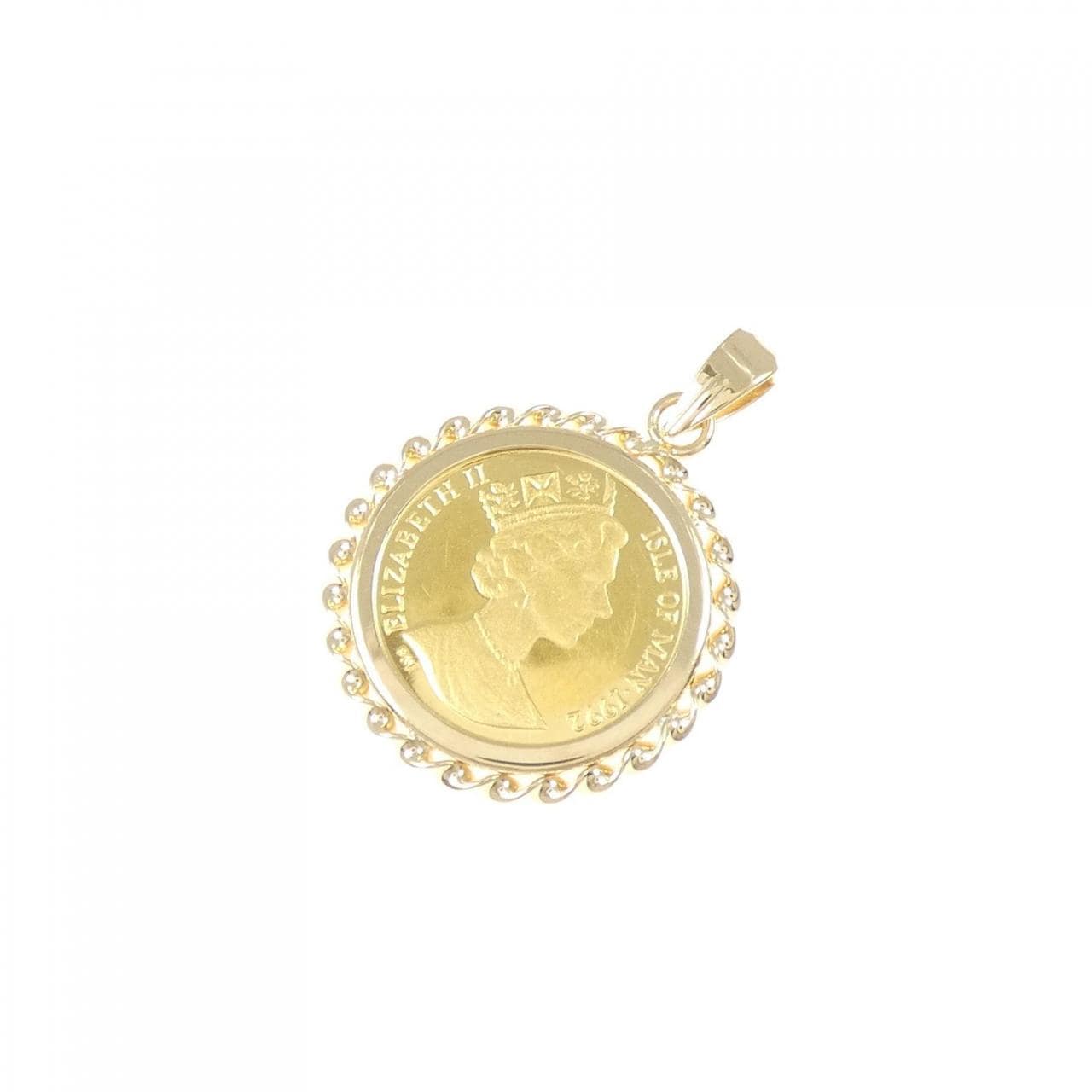 K18YG(枠) コイン ペンダント