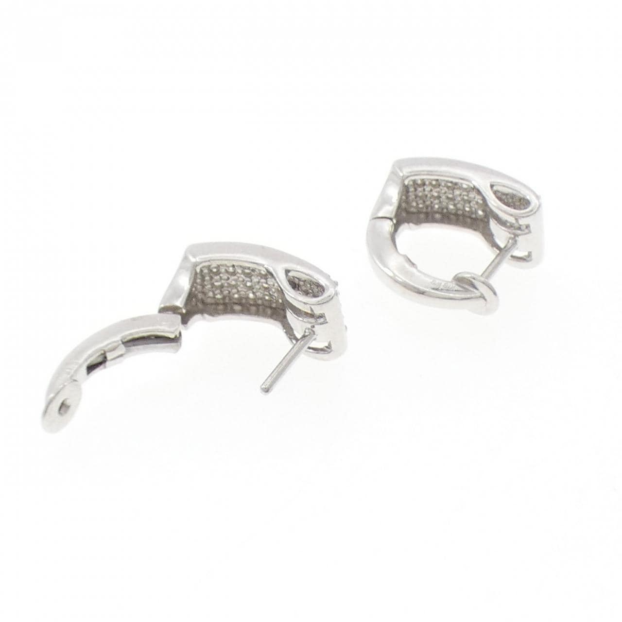 K18WG パヴェ ダイヤモンド ピアス 0.50CT