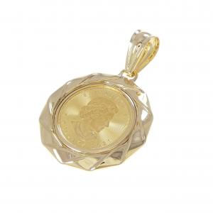 K18YG(枠) コイン ペンダント