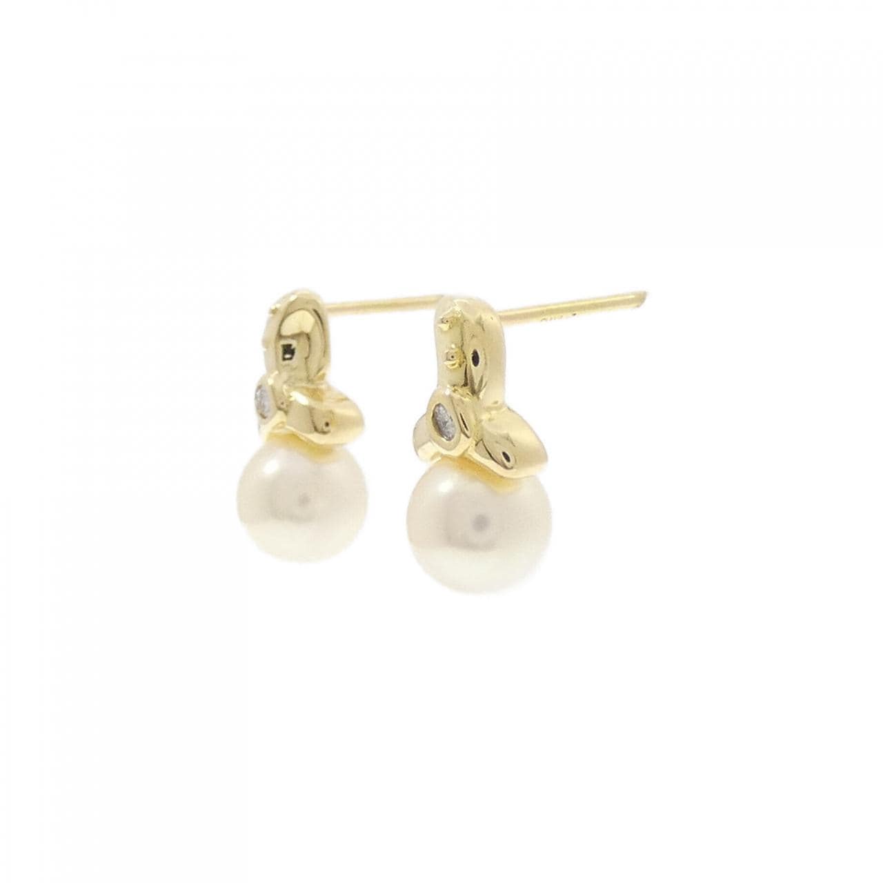 K18YG アコヤパール ピアス 5.4mm