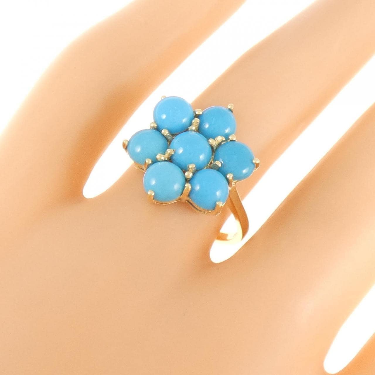 K18YG ターコイズ リング 1.90CT