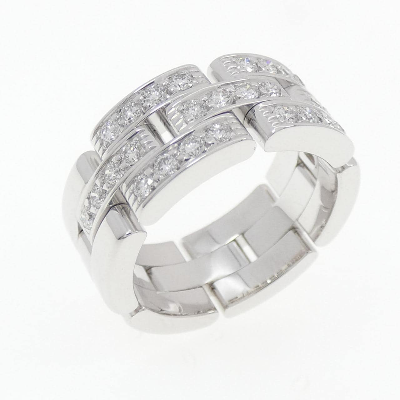 カルティエ マイヨンパンテール ハーフダイヤ リング