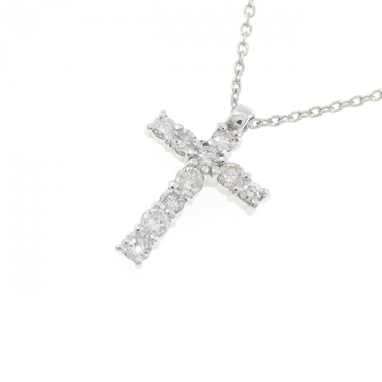 PT850 クロス ダイヤモンド ネックレス 0.33CT
