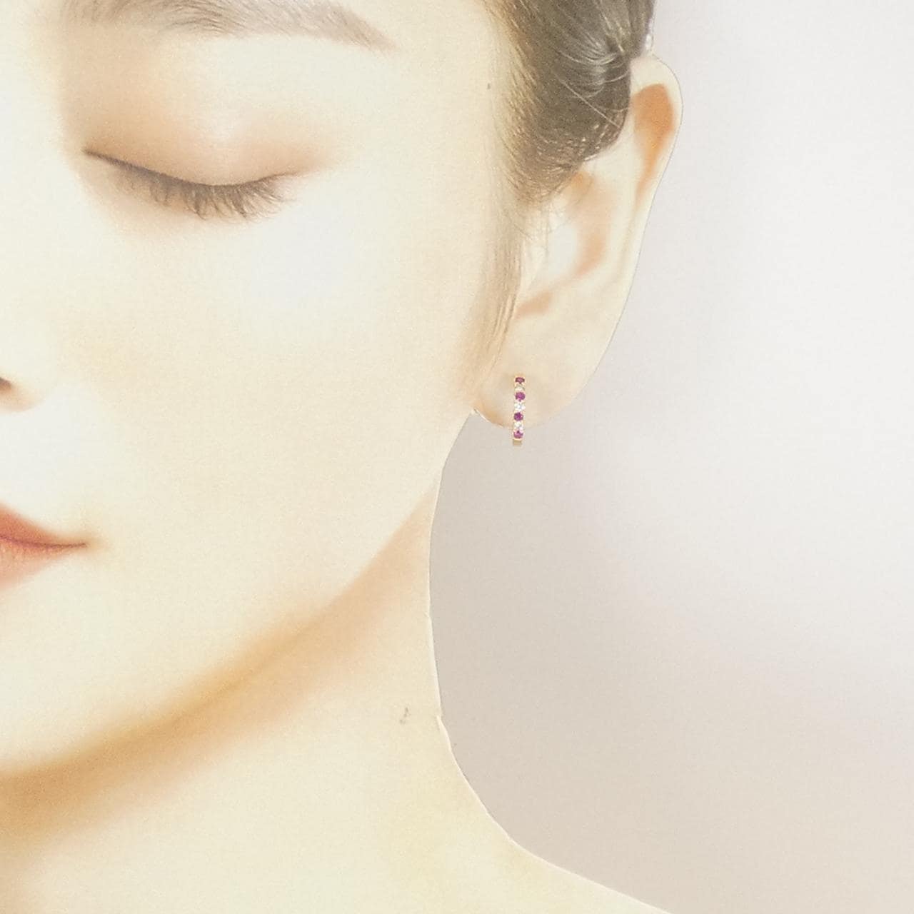 K18YG ルビー イヤリング 0.20CT