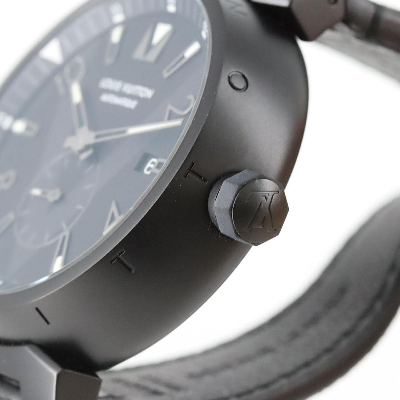 ルイヴィトン タンブールオ-トマティックオールブラック PVD Q1D22 SS 自動巻