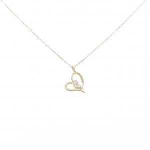 K10YG ハート ダイヤモンド ネックレス