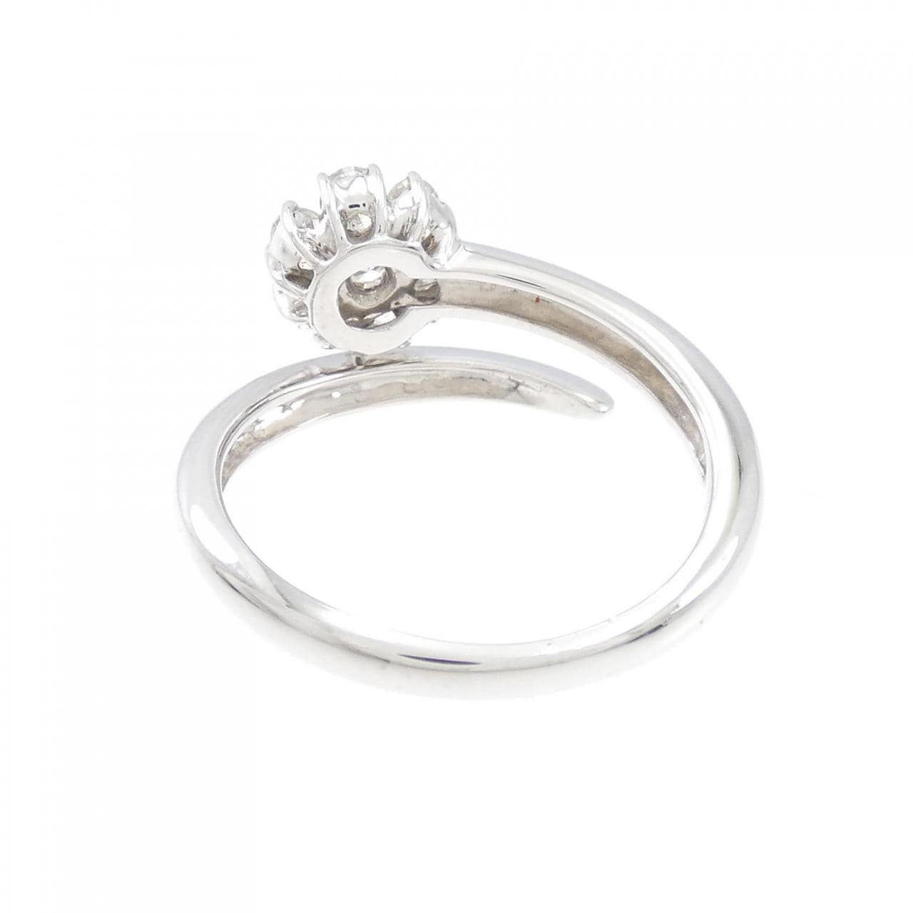 K18WG flower Diamond ring 0.54CT