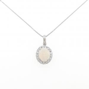 PT900/PT850 オパール ネックレス 0.98CT
