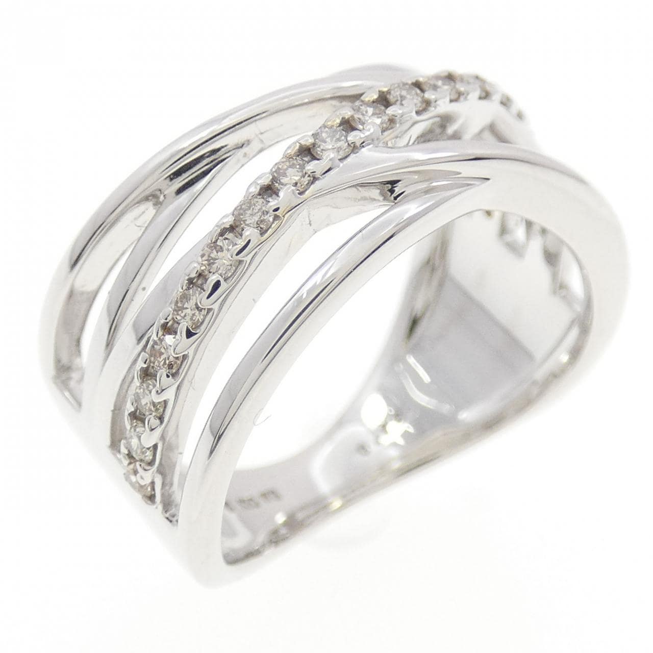 K10WG ダイヤモンド リング 0.16CT