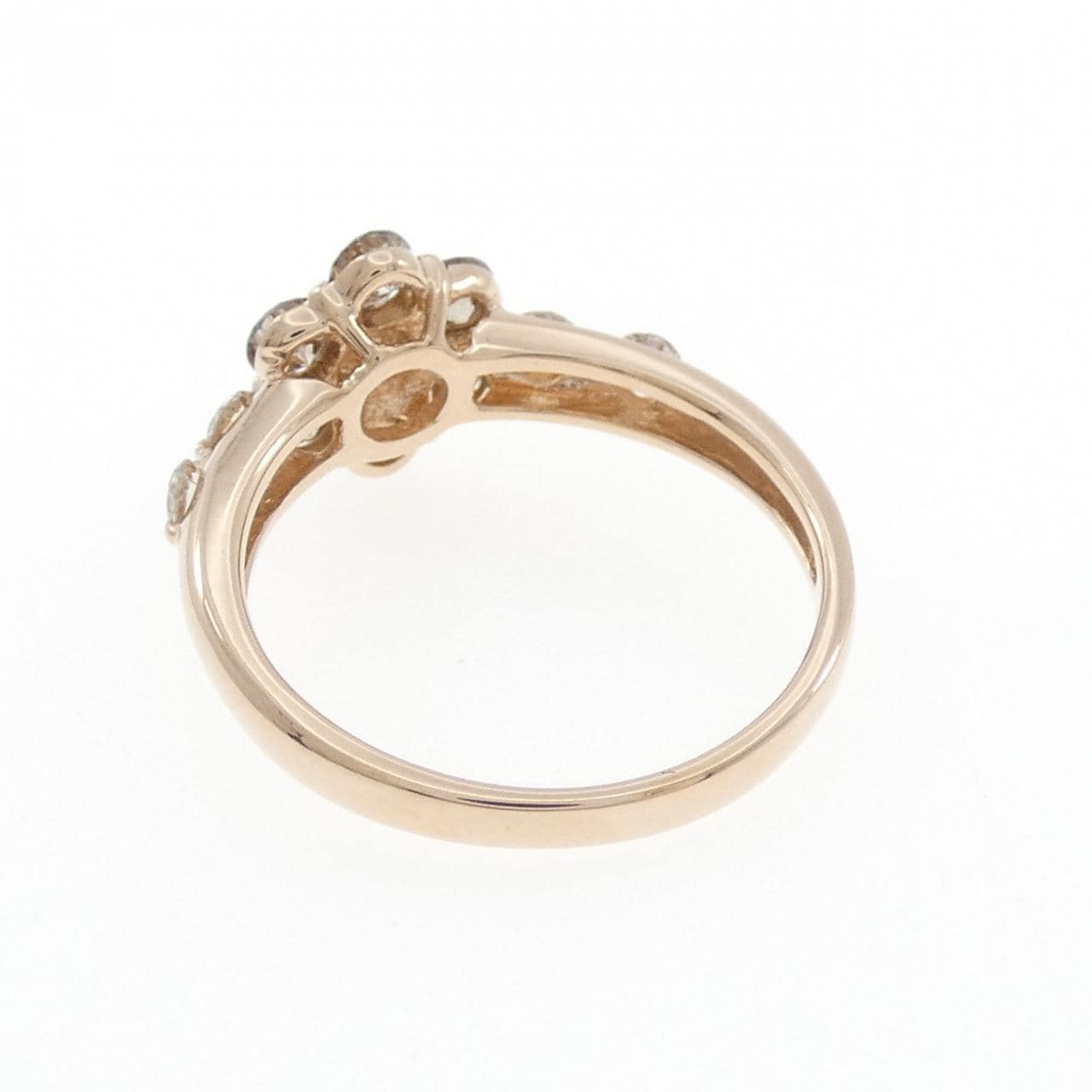 K18PG フラワー ダイヤモンド リング 1.00CT