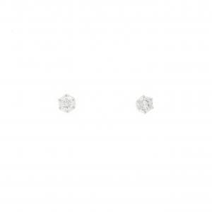 PT900 ソリティア ダイヤモンド ピアス 0.156CT
