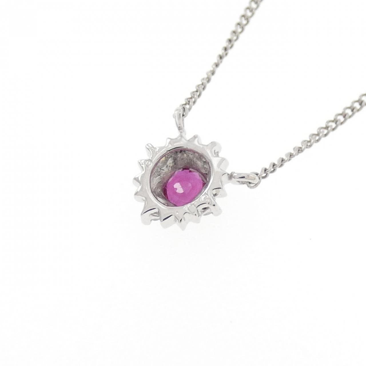 PT850 ルビー ネックレス 0.18CT