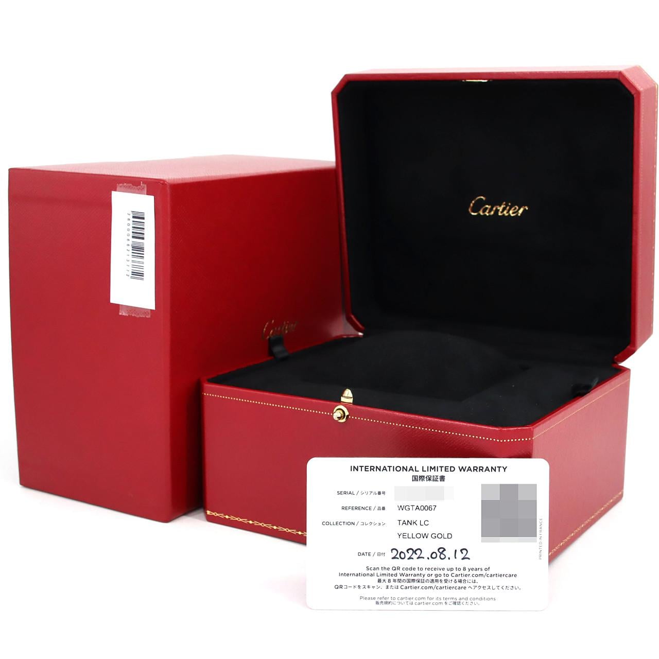 Cartier Tank Louis Cartier LM YG WGTA0067 YG Quartz