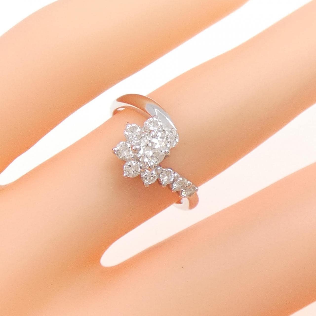 K18WG ダイヤモンド リング 0.485CT