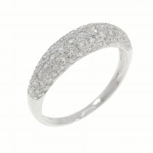 K18WG パヴェ ダイヤモンド リング 0.55CT