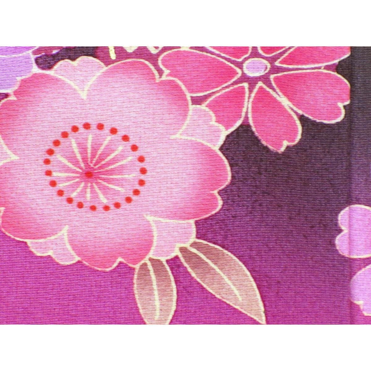 【未使用品】振袖　友禅金彩加工　刺繍入りボカシ染