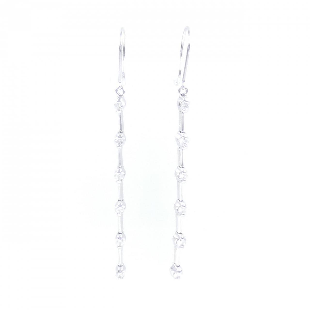 K18WG/K14WG ダイヤモンド ピアス 0.72CT