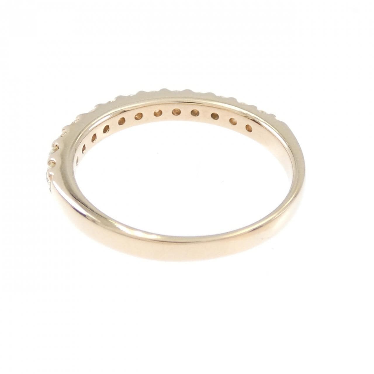 K18PG ハーフエタニティ ダイヤモンド リング 0.31CT