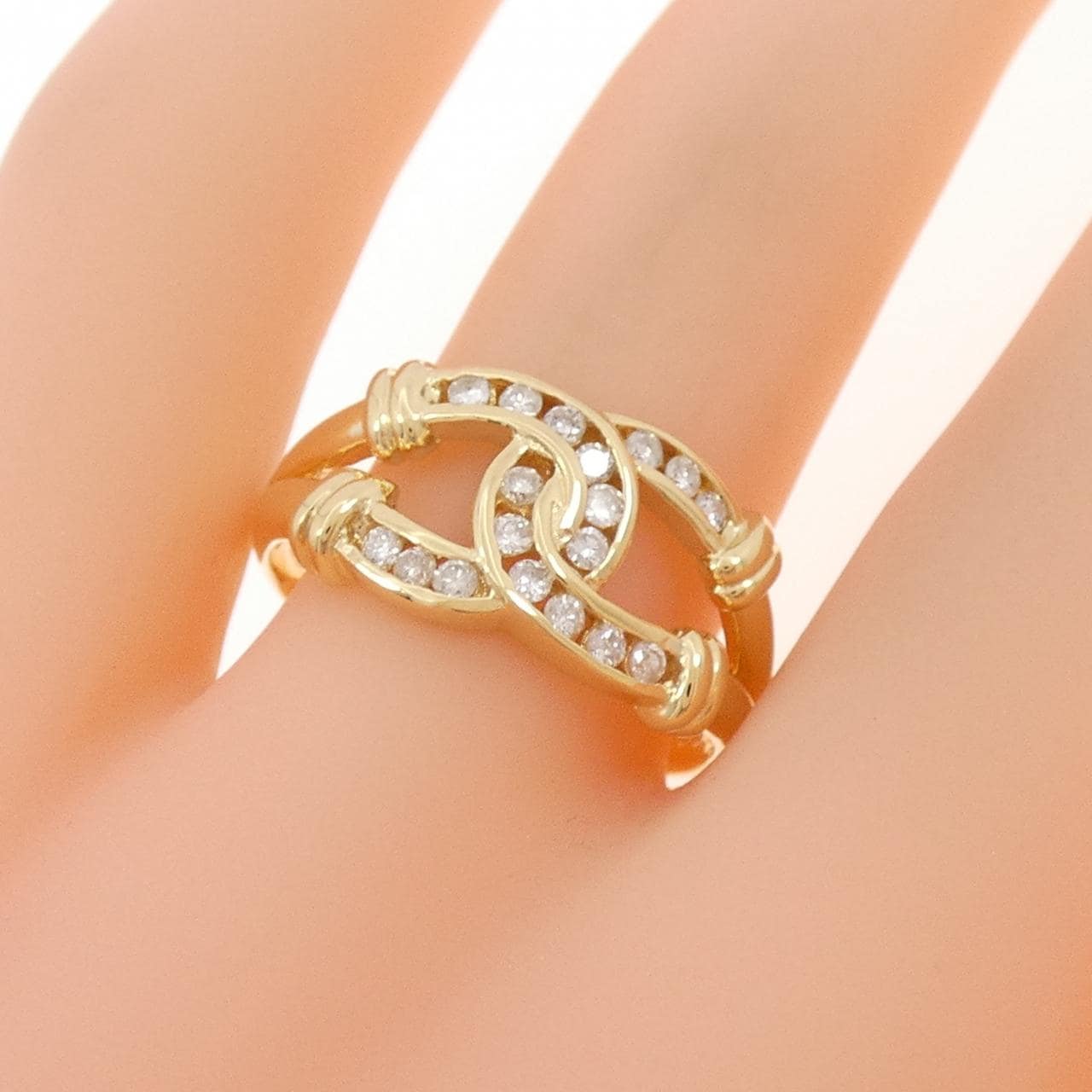 K18YG ダイヤモンド リング 0.25CT