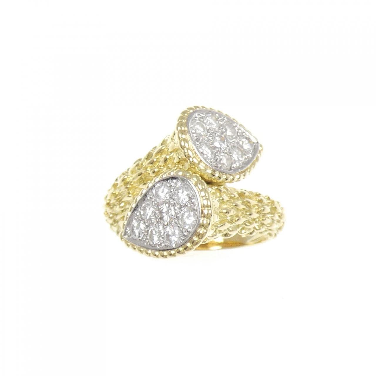 K18YG/PT900 ダイヤモンド リング 0.80CT